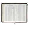 Crown of Thorns Two-tone Brown Faux Leather King James Version Deluxe Gift Bible with Thumb Index and Zipper Closure