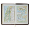 Crown of Thorns Two-tone Brown Faux Leather King James Version Deluxe Gift Bible with Thumb Index and Zipper Closure