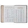 Burgundy and Toffee Faux Leather King James Study Bible with Thumb Index