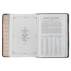Burgundy and Toffee Faux Leather King James Study Bible with Thumb Index
