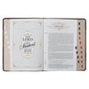 Burgundy and Toffee Faux Leather King James Study Bible with Thumb Index