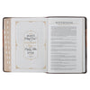 Burgundy and Toffee Faux Leather King James Study Bible with Thumb Index