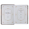 Burgundy and Toffee Faux Leather King James Study Bible with Thumb Index