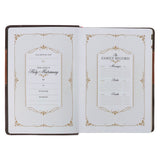 Burgundy and Toffee Faux Leather King James Study Bible with Thumb Index