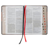 Burgundy and Toffee Faux Leather King James Study Bible with Thumb Index
