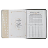 Black and Gray Faux Leather King James Study Bible with Thumb Index