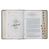 Black and Gray Faux Leather King James Study Bible with Thumb Index