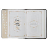 Black and Gray Faux Leather King James Study Bible with Thumb Index