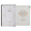 Black and Gray Faux Leather King James Study Bible with Thumb Index
