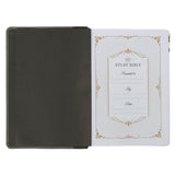 Black and Gray Faux Leather King James Study Bible with Thumb Index