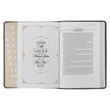 Black and Gray Faux Leather King James Study Bible with Thumb Index