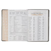 Black and Graphite Faux Leather Large Print King James Version Study Bible with Thumb Index