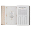 Black and Graphite Faux Leather Large Print King James Version Study Bible with Thumb Index