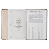 Black and Graphite Faux Leather Large Print King James Version Study Bible with Thumb Index