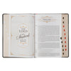 Black and Graphite Faux Leather Large Print King James Version Study Bible with Thumb Index