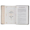 Black and Graphite Faux Leather Large Print King James Version Study Bible with Thumb Index