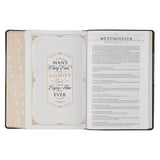 Black and Graphite Faux Leather Large Print King James Version Study Bible with Thumb Index