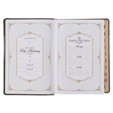 Black and Graphite Faux Leather Large Print King James Version Study Bible with Thumb Index