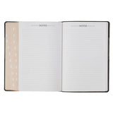 Black and Graphite Faux Leather Large Print King James Version Study Bible with Thumb Index