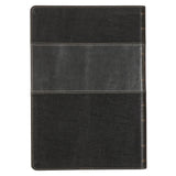 Black and Graphite Faux Leather Large Print King James Version Study Bible with Thumb Index
