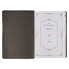 Black and Graphite Faux Leather Large Print King James Version Study Bible with Thumb Index