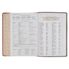 Dark Brown and Honey Brown Faux Leather Large Print King James Version Study Bible with Thumb Index