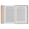 Dark Brown and Honey Brown Faux Leather Large Print King James Version Study Bible with Thumb Index