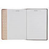 Dark Brown and Honey Brown Faux Leather Large Print King James Version Study Bible with Thumb Index