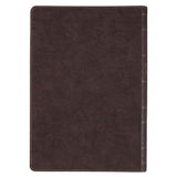 Dark Brown and Honey Brown Faux Leather Large Print King James Version Study Bible with Thumb Index