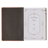Dark Brown and Honey Brown Faux Leather Large Print King James Version Study Bible with Thumb Index