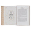 Dark Brown and Honey Brown Faux Leather Large Print King James Version Study Bible with Thumb Index