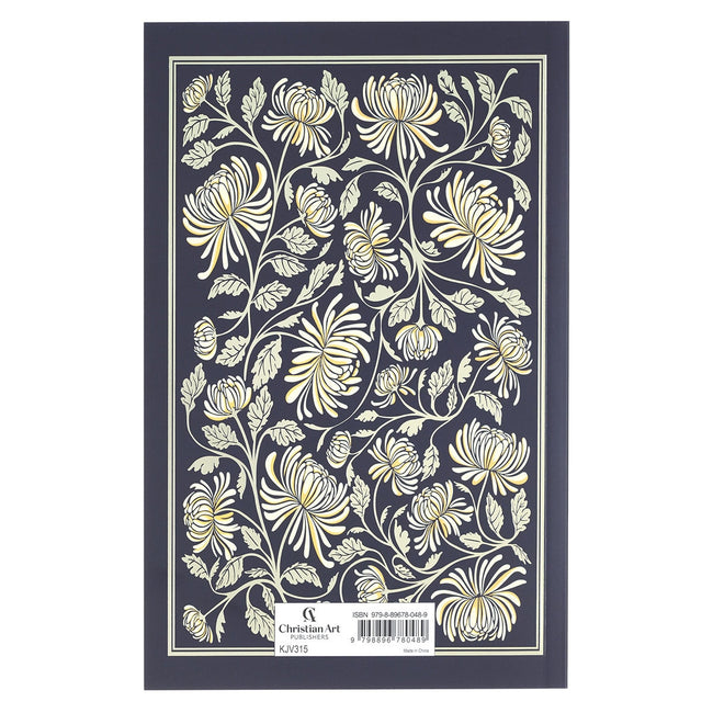 Midnight Floral Softcover King James Version Outreach Bible