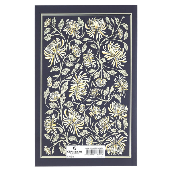 Midnight Floral Softcover King James Version Outreach Bible