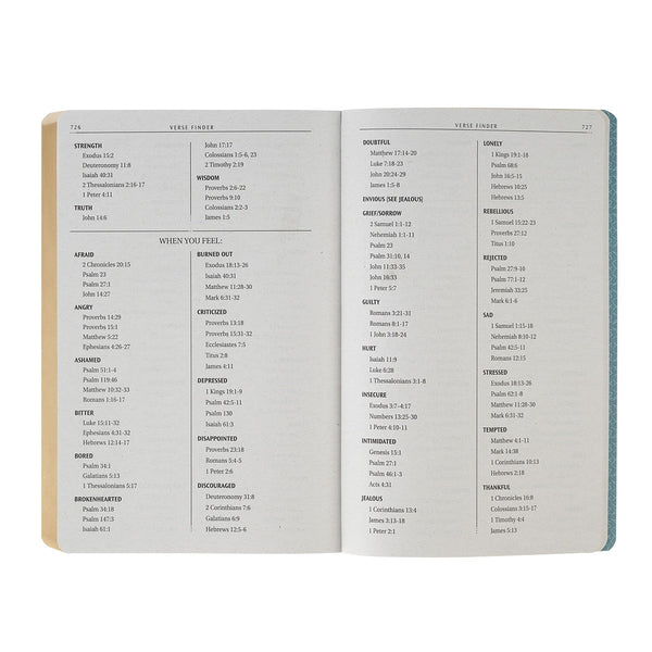 Marbled Teal Faux Leather King James Version Gift Bible