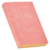 Marbled Coral Pink Faux Leather King James Version Gift Bible