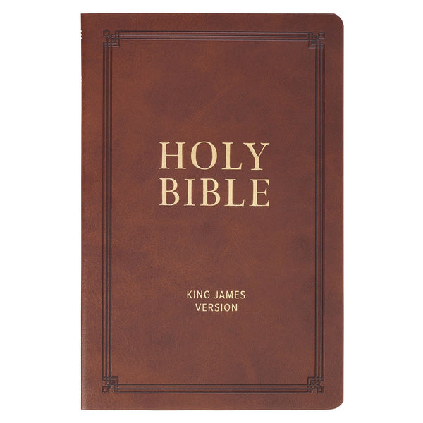 Chestnut Brown Faux Leather King James Version Gift Bible