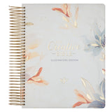 Pearlized White Floral Faux Leather My Creative Bible Illustrators Edition - KI Gifts Christian Supplies