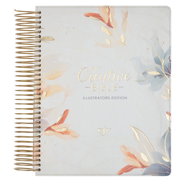 Pearlized White Floral Faux Leather My Creative Bible Illustrators Edition - KI Gifts Christian Supplies