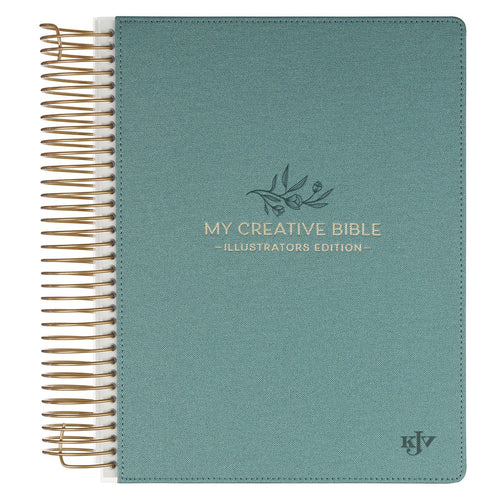 Teal Faux Leather Hardcover My Creative Bible Illustrators Edition - KI Gifts Christian Supplies