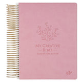 Pink Faux Leather Hardcover My Creative Bible Illustrators Edition - KI Gifts Christian Supplies