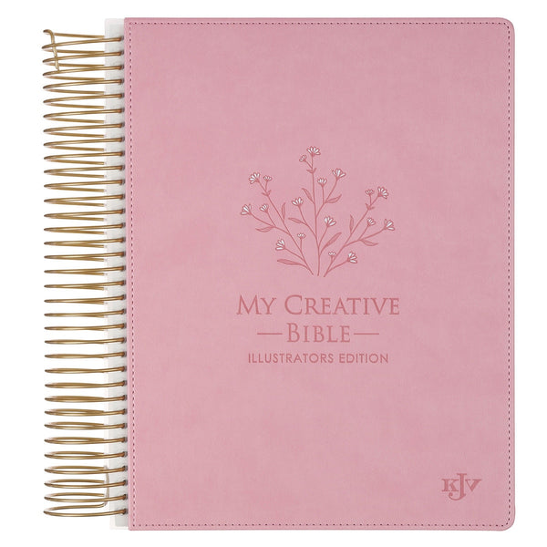 Pink Faux Leather Hardcover My Creative Bible Illustrators Edition - KI Gifts Christian Supplies