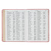 Crown of Thorns Pink faux Leather Large Print Compact King James Bible