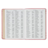 Crown of Thorns Pink faux Leather Large Print Compact King James Bible