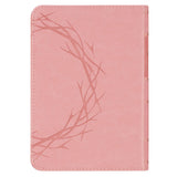 Crown of Thorns Pink faux Leather Large Print Compact King James Bible