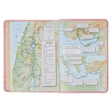Crown of Thorns Pink faux Leather Large Print Compact King James Bible