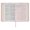 Crown of Thorns Pink faux Leather Large Print Compact King James Bible