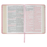 Crown of Thorns Pink faux Leather Large Print Compact King James Bible