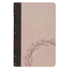 Espresso and Pink Faux Leather Standard-size King James Version Bible with Thumb Index - KI Gifts Christian Supplies