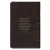 Espresso and Pink Faux Leather Standard-size King James Version Bible with Thumb Index