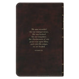 Espresso and Pink Faux Leather Standard-size King James Version Bible with Thumb Index